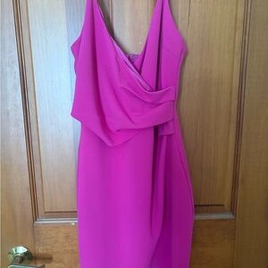Lulu's Fuchsia Asymmetrical Dress